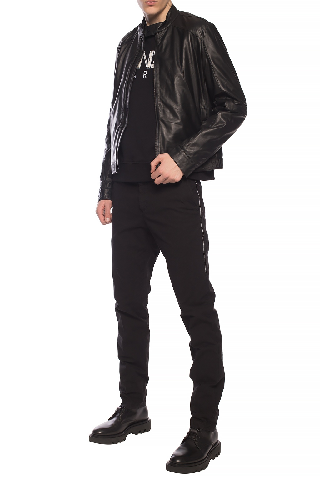 Black Leather jacket Dirk Bikkembergs - Vitkac Canada